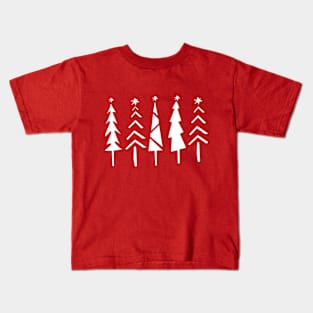 Minimal Christmas Trees Kids T-Shirt